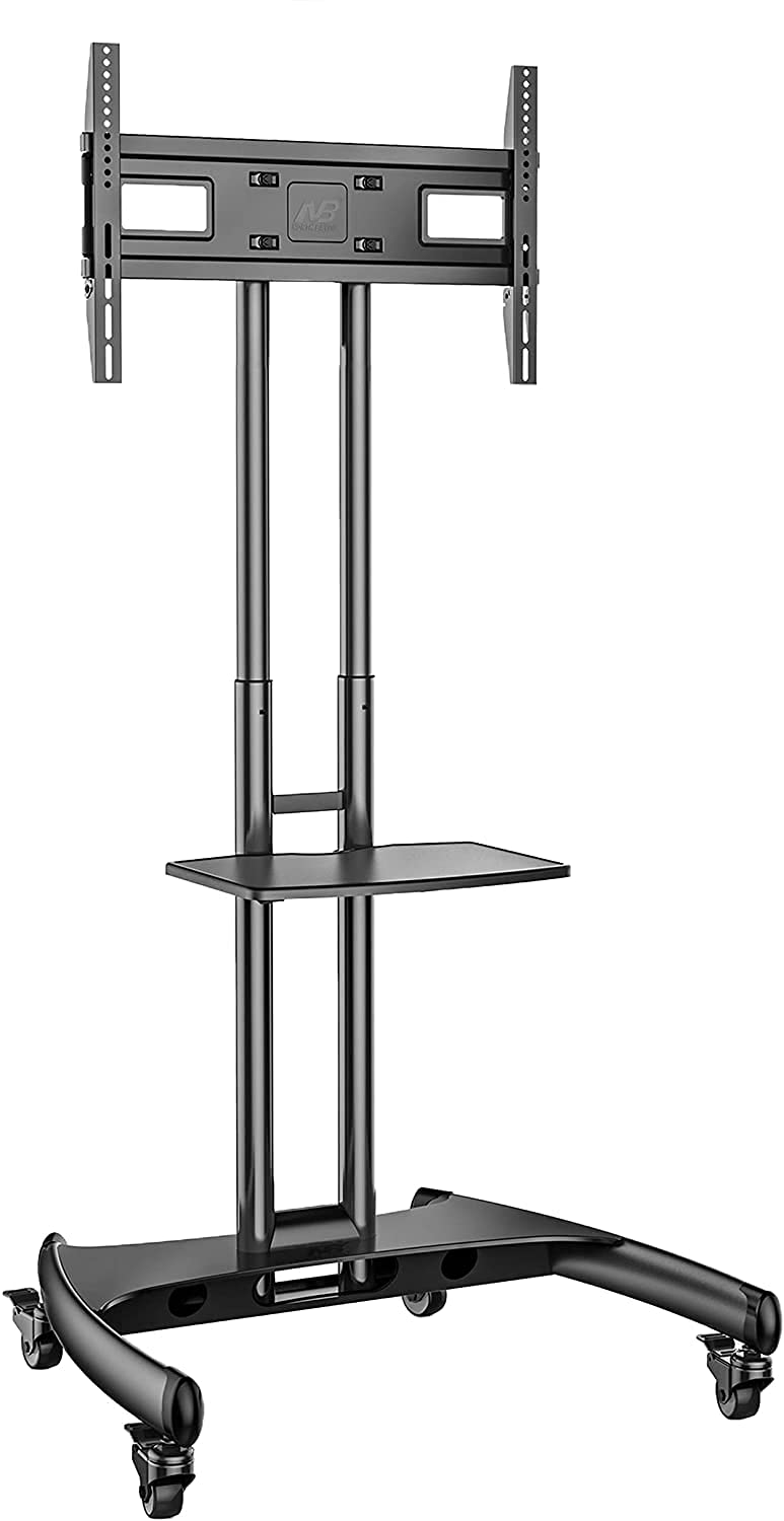 Ergosolid AVA1500B-2020 TV Meuble Télé Support Roulette Pied Pivotant Haute Capacité Haussable 32-70 Pouces VESA 600x400
