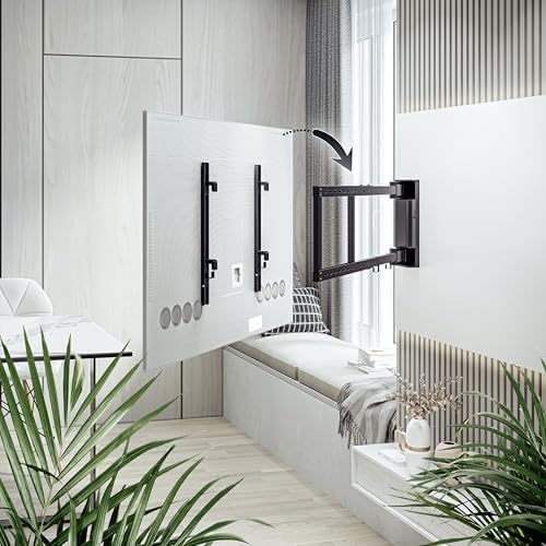 RICOO Support TV Mural Orientable Motorisé SE2544 pour Plasma OLED PC Smart LED LCD 4K 3D VESA 200x200 400x400 Universel